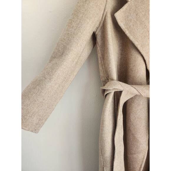 NWT Veronica Beard Women's Roberta OverSize Wrap Coat Size S Camel/Ivory #2N438 - Picture 7 of 16